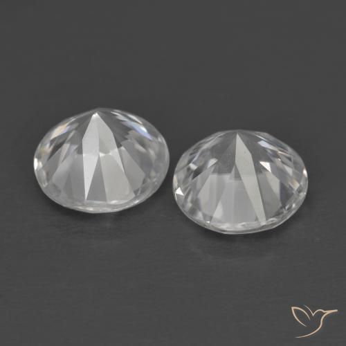 2.46 ct natürliche Weiß Zirkon-Edelsteine, Runden, VVS