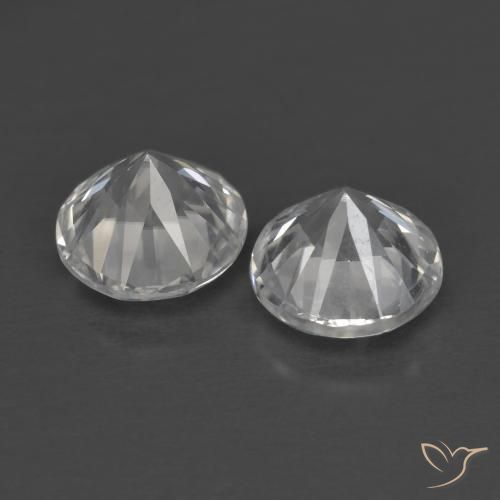 2.52 ct natürliche Weiß Zirkon-Edelsteine, Runden, VVS