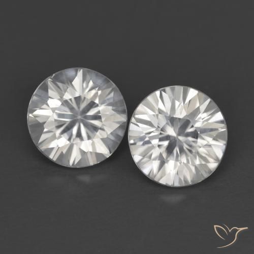 2.41 ct natürliche Weiß Zirkon-Edelsteine, Runden, VVS