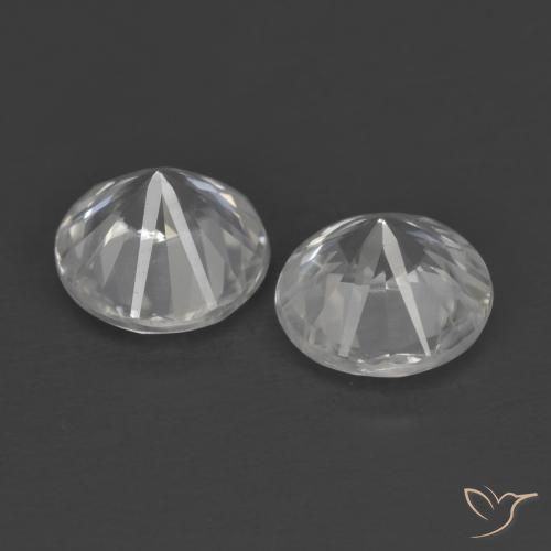 2.41 ct natürliche Weiß Zirkon-Edelsteine, Runden, VVS