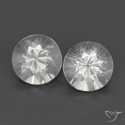 1.43 ct natürliche Weiß Zirkon-Edelsteine, Runden, VVS-VS