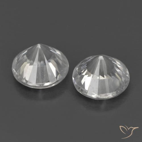 1.43 ct natürliche Weiß Zirkon-Edelsteine, Runden, VVS-VS