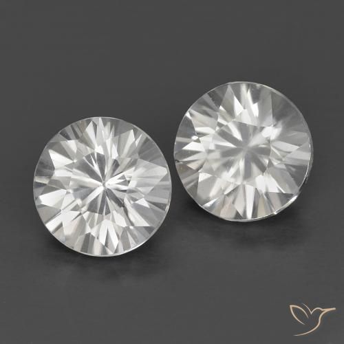 1.41 ct natürliche Weiß Zirkon-Edelsteine, Runden, VS