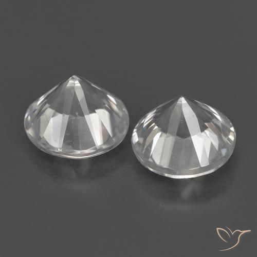1.53 ct natürliche Weiß Zirkon-Edelsteine, Runden, VS