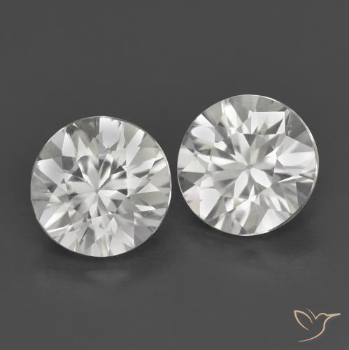 1.43 ct natürliche Weiß Zirkon-Edelsteine, Runden, VS