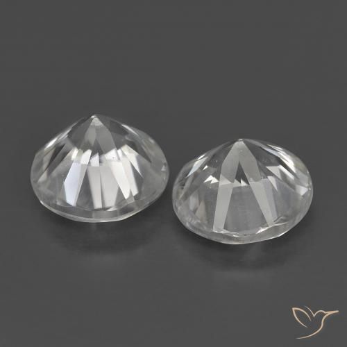 1.43 ct natürliche Weiß Zirkon-Edelsteine, Runden, VS