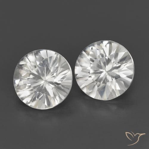 1.31 ct natürliche Weiß Zirkon-Edelsteine, Runden, VS