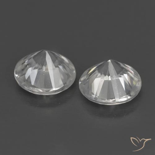 1.31 ct natürliche Weiß Zirkon-Edelsteine, Runden, VS