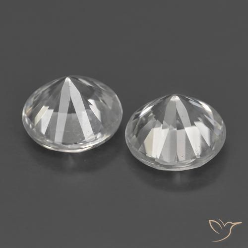 1.47 ct natürliche Weiß Zirkon-Edelsteine, Runden, VS