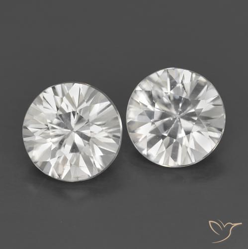 1.42 ct natürliche Weiß Zirkon-Edelsteine, Runden, VS