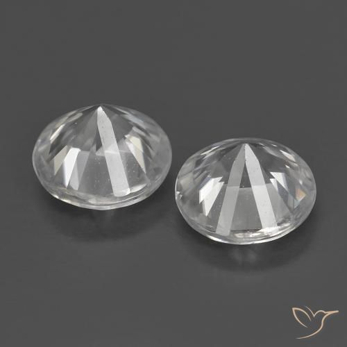 1.42 ct natürliche Weiß Zirkon-Edelsteine, Runden, VS