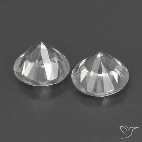 1.43 ct natürliche Weiß Zirkon-Edelsteine, Runden, VS