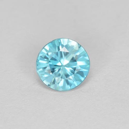 0,58 ctw natürlicher blauer Zirkon, Rundschliff, VS