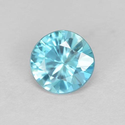 0,58 ctw natürlicher blauer Zirkon, Rundschliff, VS