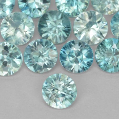 0,49 ct natürliche blauer Zirkon-Edelsteine, Rundschliff, VS