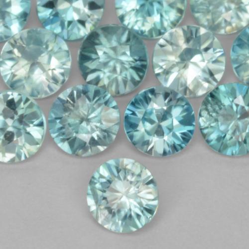 0,49 ct natürliche blauer Zirkon-Edelsteine, Rundschliff, VS