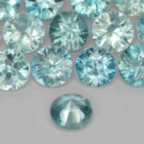 0,49 ct natürliche blauer Zirkon-Edelsteine, Rundschliff, VS