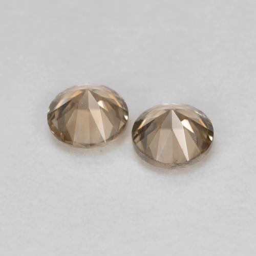 0,33 ct natürliche orangefarbener Zirkon-Edelsteine, Rundschliff, VVS