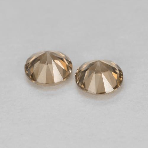 0,32 ct natürliche orangefarbener Zirkon-Edelsteine, Rundschliff, VS
