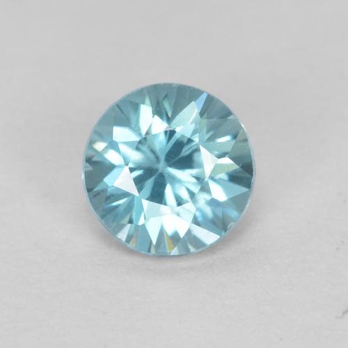 0,39 ctw natürlicher blauer Zirkon, Rundschliff, VS
