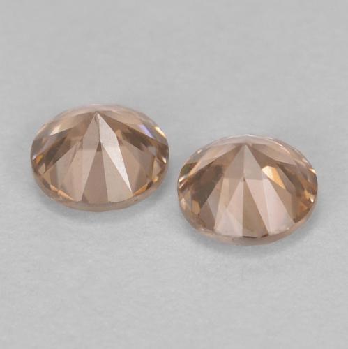 0,33 ct natürliche orangefarbener Zirkon-Edelsteine, Rundschliff, VVS