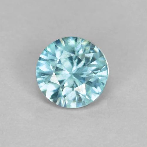 0,52 ctw natürlicher blauer Zirkon, Rundschliff, VS