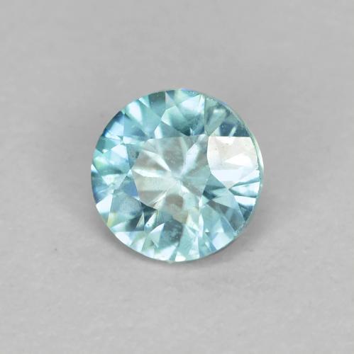 0,52 ctw natürlicher blauer Zirkon, Rundschliff, VS