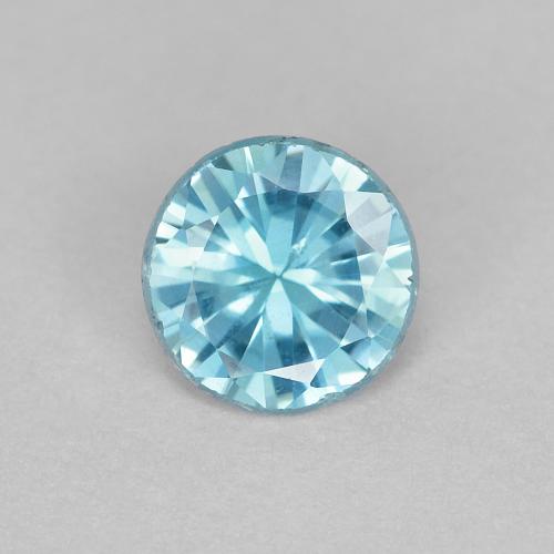 0,53 ctw natürlicher blauer Zirkon, Rundschliff, VS