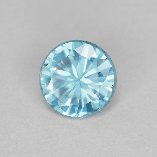 0,53 ctw natürlicher blauer Zirkon, Rundschliff, VS