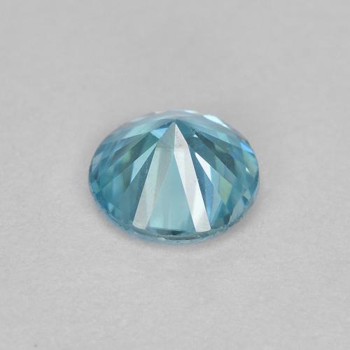 0,53 ctw natürlicher blauer Zirkon, Rundschliff, VS