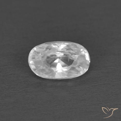0.45ct Natürlicher Weiß Zirkon, Oval, VS