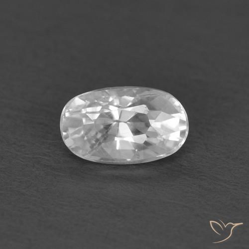 0.46ct Natürlicher Weiß Zirkon, Oval, VVS