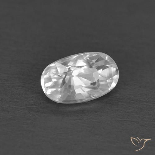 9,17 ctw natürlicher Weiß Zirkon, Oval, VVS
