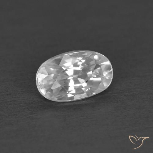 9,17 ctw natürlicher Weiß Zirkon, Oval, VVS