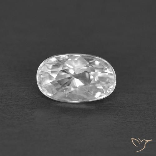 0.50ct Natürlicher Weiß Zirkon, Oval, VVS
