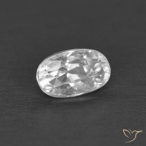 9,17 ctw natürlicher Weiß Zirkon, Oval, VVS