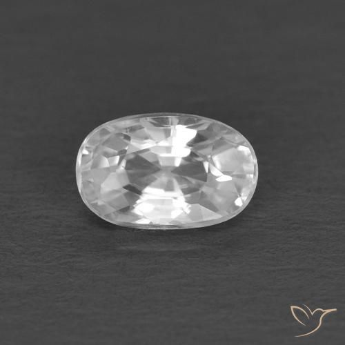 0.45ct Natürlicher Weiß Zirkon, Oval, VVS