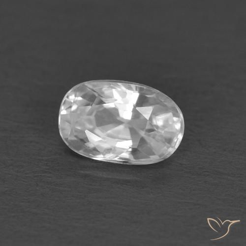 9,17 ctw natürlicher Weiß Zirkon, Oval, VVS