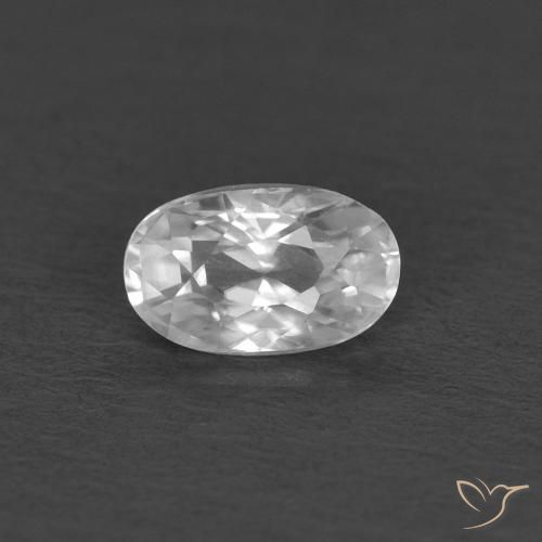 0.43ct Natürlicher Weiß Zirkon, Oval, VVS
