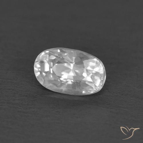 9,17 ctw natürlicher Weiß Zirkon, Oval, VVS-VS