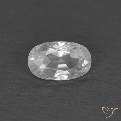 0.40ct Natürlicher Weiß Zirkon, Oval, VVS