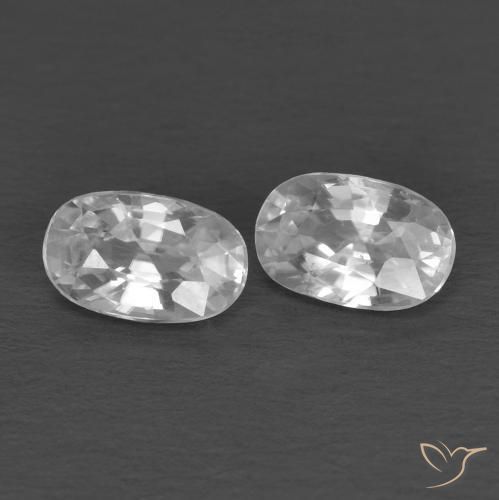 0.78 ct natürliche Weiß Zirkon-Edelsteine, Oval, VVS