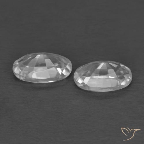 0.78 ct natürliche Weiß Zirkon-Edelsteine, Oval, VVS