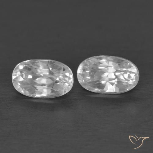 0.94 ct natürliche Weiß Zirkon-Edelsteine, Oval, VVS