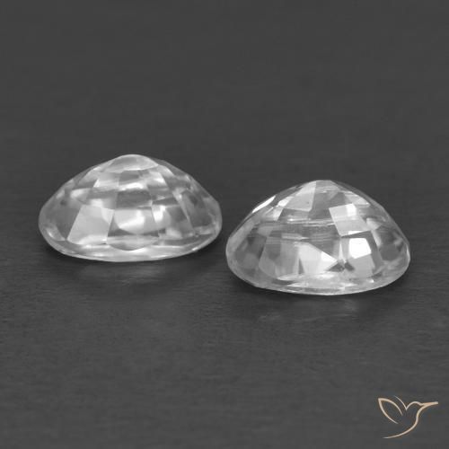 0.94 ct natürliche Weiß Zirkon-Edelsteine, Oval, VVS