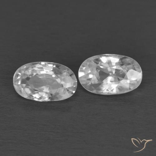 0.74 ct natürliche Weiß Zirkon-Edelsteine, Oval, VVS