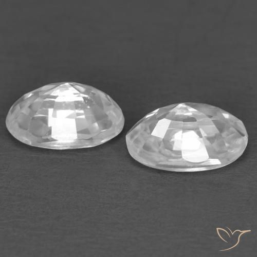 0.92 ct natürliche Weiß Zirkon-Edelsteine, Oval, VVS