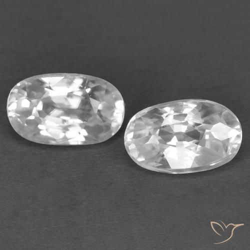 0.88 ct natürliche Weiß Zirkon-Edelsteine, Oval, VVS