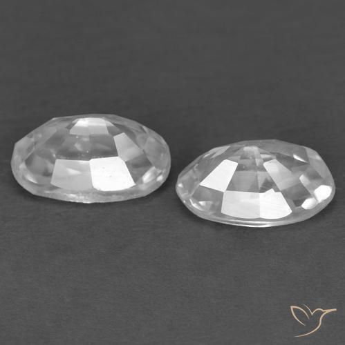 0.88 ct natürliche Weiß Zirkon-Edelsteine, Oval, VVS