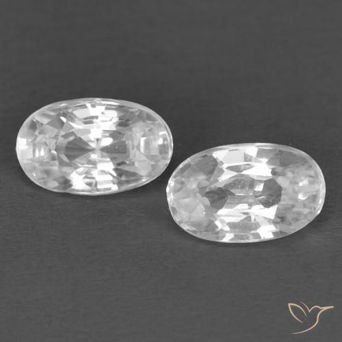 0.80ctw Natürlicher Weiß Zirkon, Oval, VVS